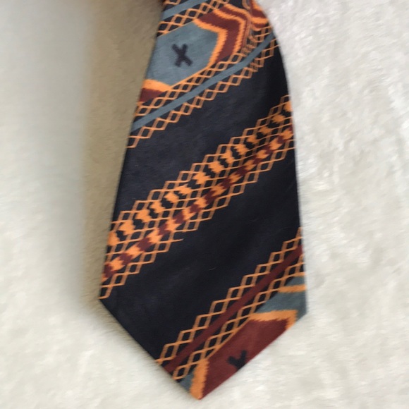 Black and Orange Striped Tie - Picture 5 of 5